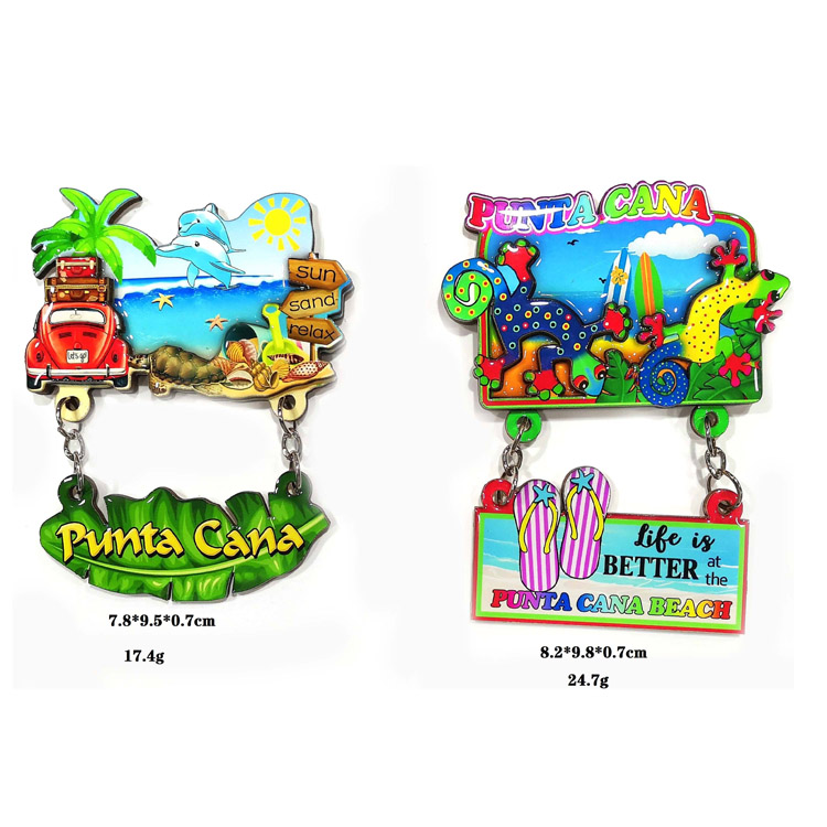 3D सानुकूल करण्यायोग्य भूमध्य डिझाइन स्मरणिका फ्रीज मॅग्नेट