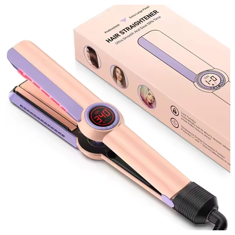 उच्च कार्यक्षमता हेअर स्ट्रेटनर वाइड प्लेट्स सपाट लोह