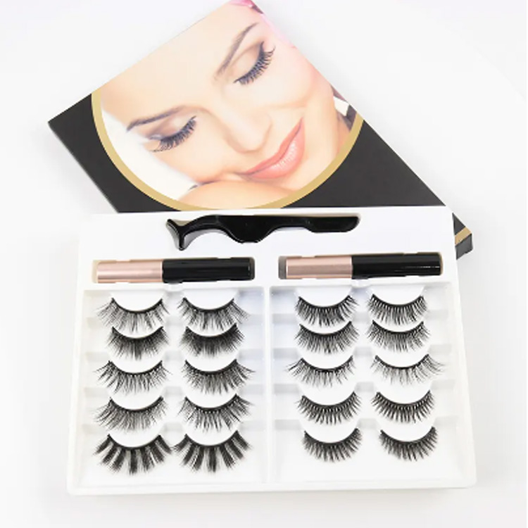 हॉट सेलिंग मॅग्नेटिक eyelashes खाजगी लेबल 10 मॅग्नेट लॅश