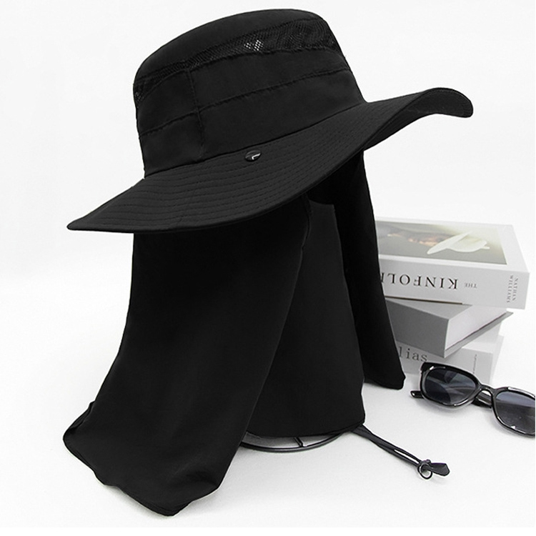 मल्टीफंक्शनल आउटडोअर समर कूलिंग बकेट हॅट क्विक ड्राय