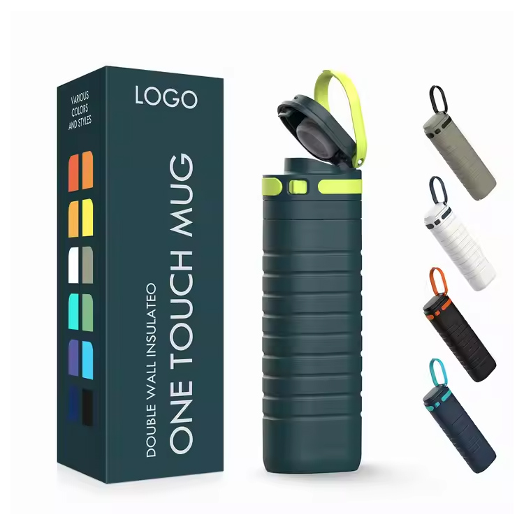 टच लिड 500ml स्टेनलेस स्टील व्हॅक्यूम इन्सुलेटेड ट्रॅव्हल मग